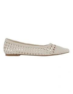 Kindle Flat Shoes in Ivory Weave