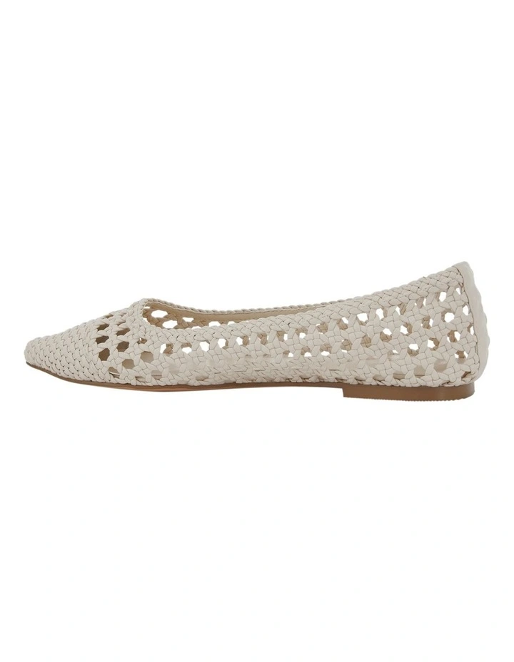 Kindle Flat Shoes in Ivory Weave image 3