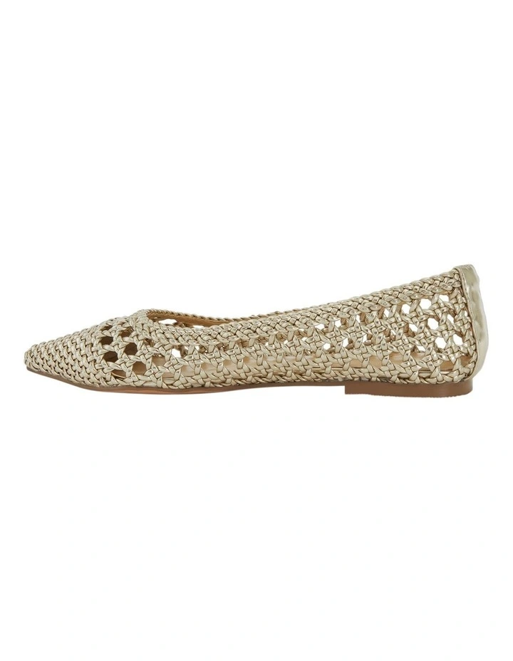 Kindle Flat Shoes in Soft Gold Weave image 3
