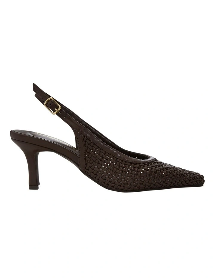Valerie Heeled Shoes in Chocolate Weave image 1