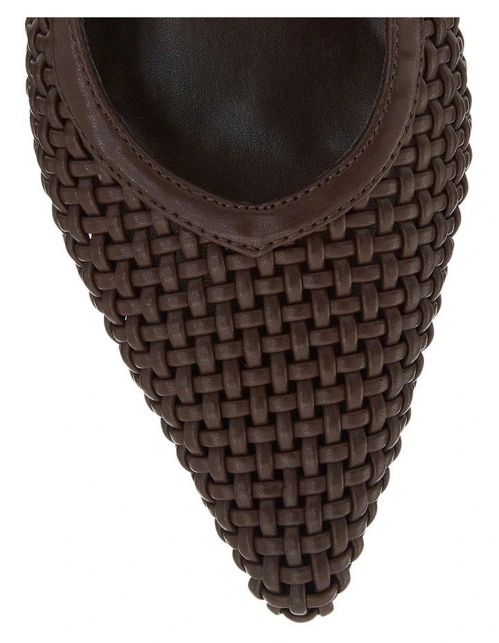 Valerie Heeled Shoes in Chocolate Weave image 4