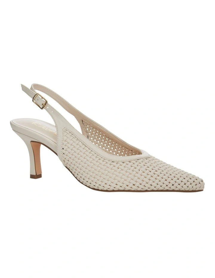 Valerie Heeled Shoes in Ivory Weave image 2