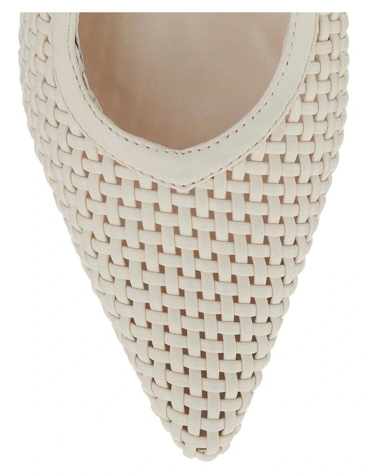 Valerie Heeled Shoes in Ivory Weave image 4