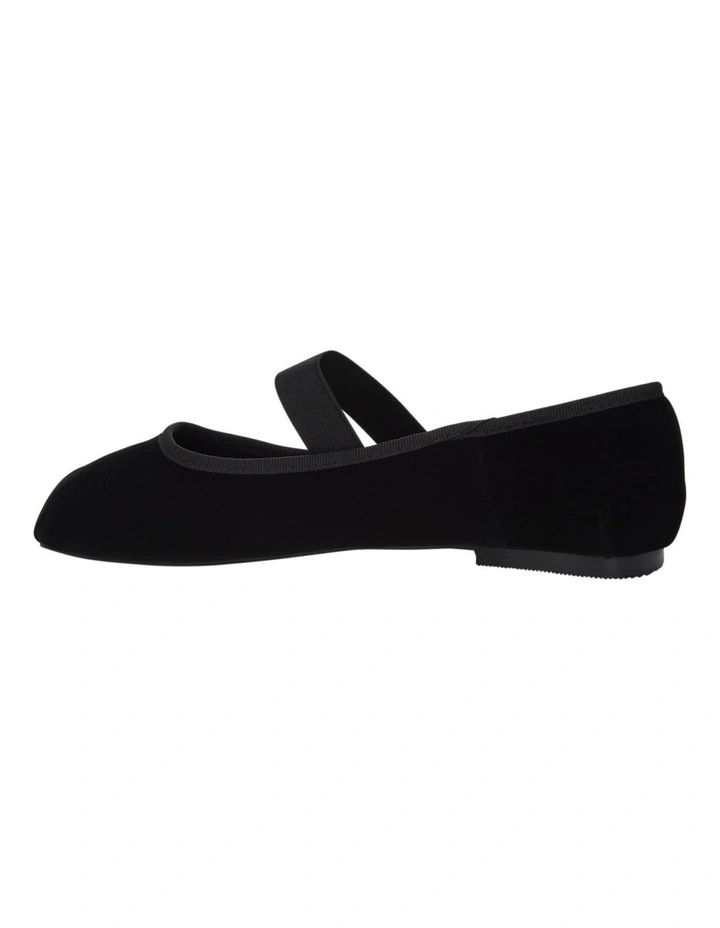 Roxana Flat Shoes in Black Velvet image 3