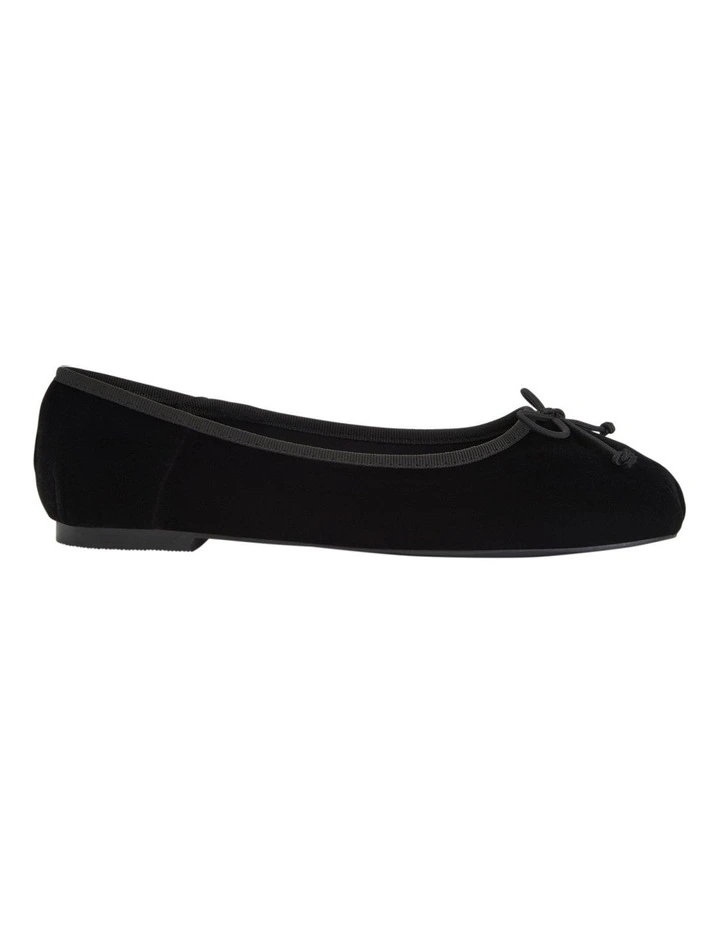 Ruby Flat Shoes in Black Velvet image 1
