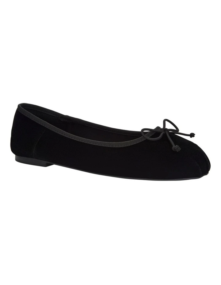 Ruby Flat Shoes in Black Velvet image 2
