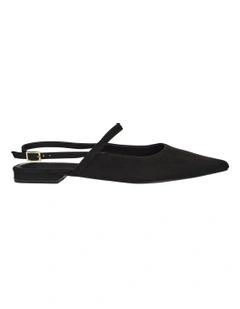 Katie Flat Shoes in Black Micro