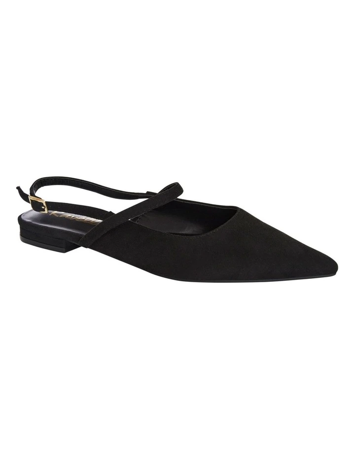 Katie Flat Shoes in Black Micro image 2