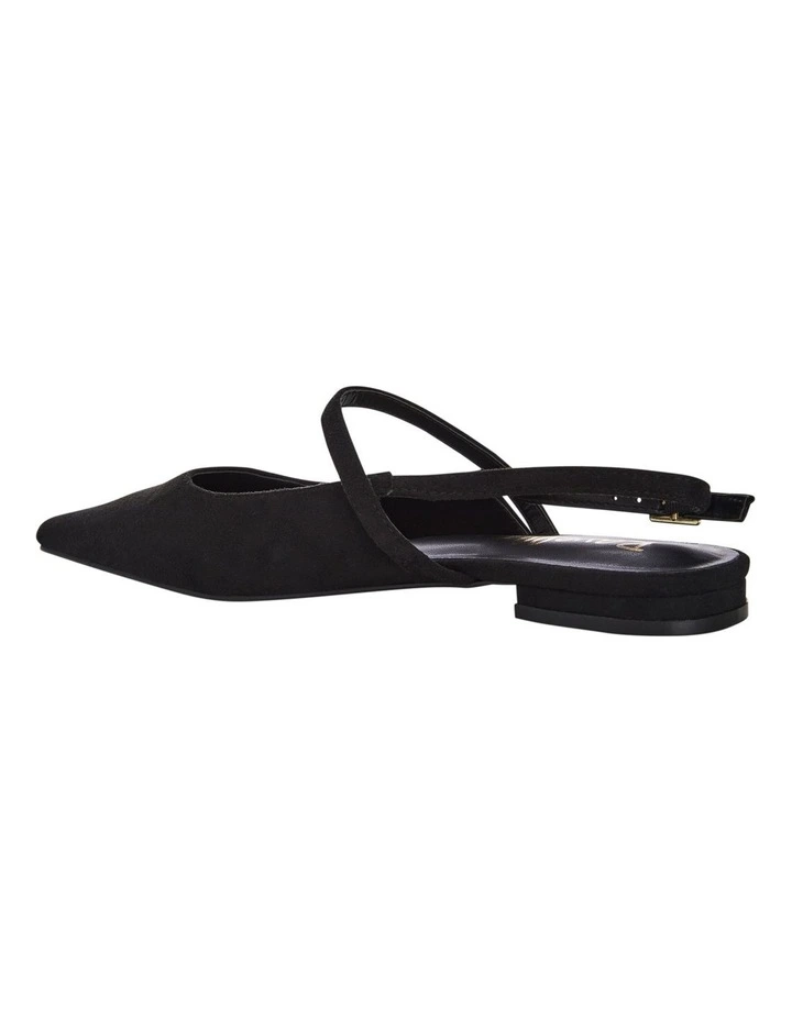 Katie Flat Shoes in Black Micro image 3