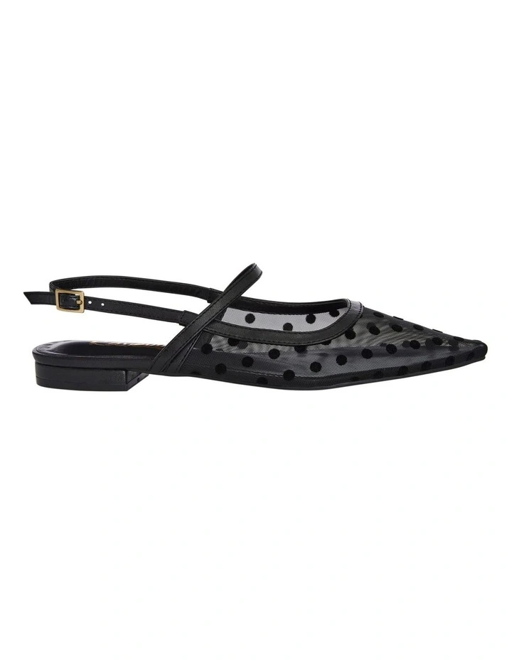 Kelsey Flat Shoes in Black Dots image 1