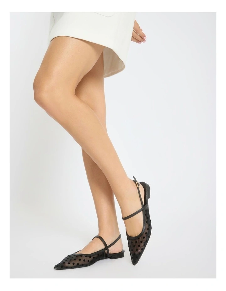 Kelsey Flat Shoes in Black Dots image 2