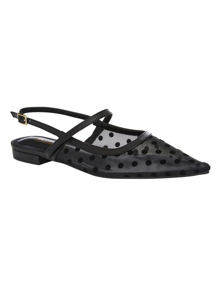 Kelsey Flat Shoes in Black Dots image 2