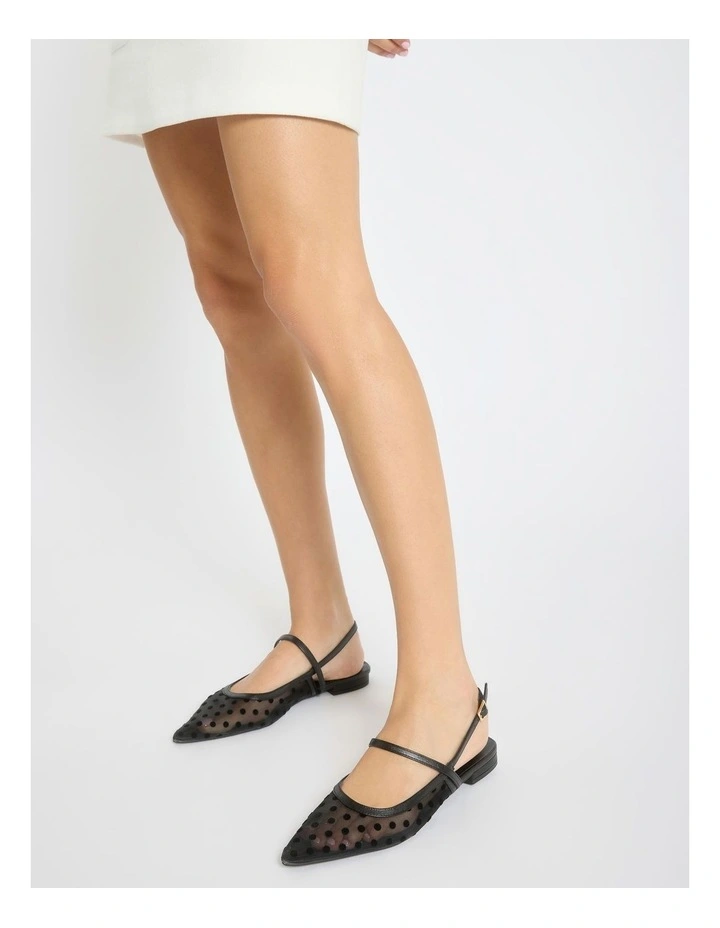 Kelsey Flat Shoes in Black Dots image 3