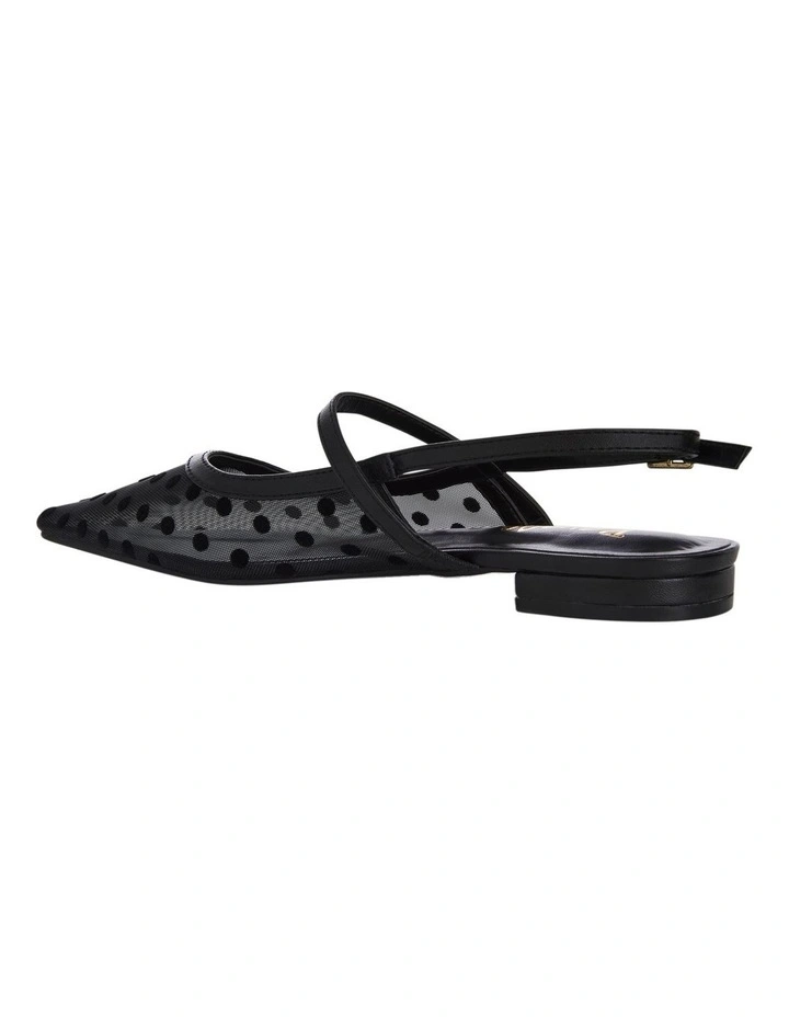 Kelsey Flat Shoes in Black Dots image 5