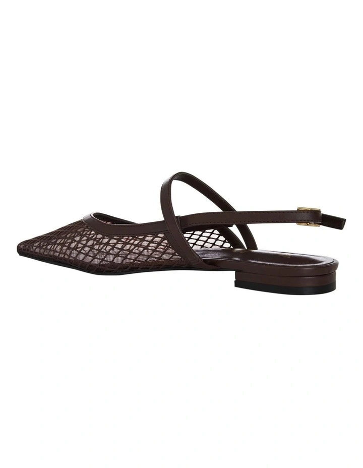 Kelsey Flat Shoes in Chocolate Mesh image 3