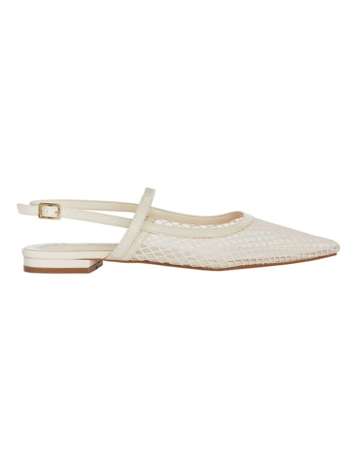 Kelsey Flart Shoes in Ivory Mesh image 1