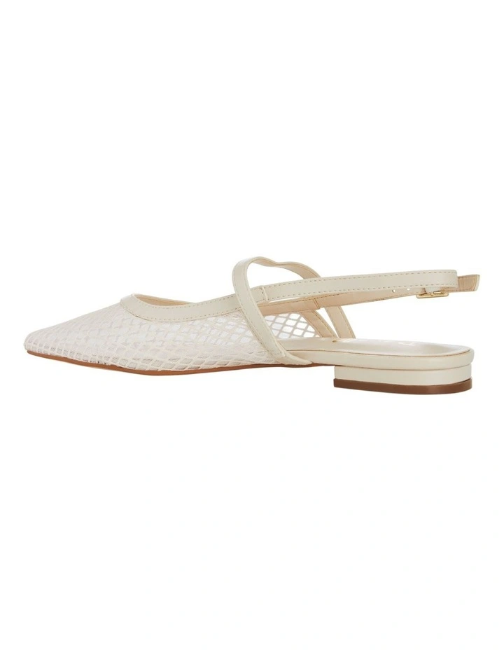 Kelsey Flart Shoes in Ivory Mesh image 3