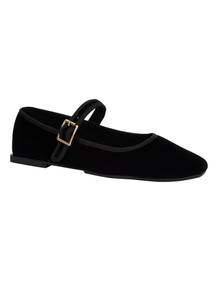 Romy Flat Shoes in Black Velvet image 2