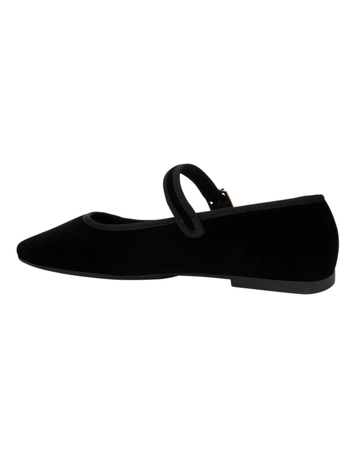 Romy Flat Shoes in Black Velvet image 3