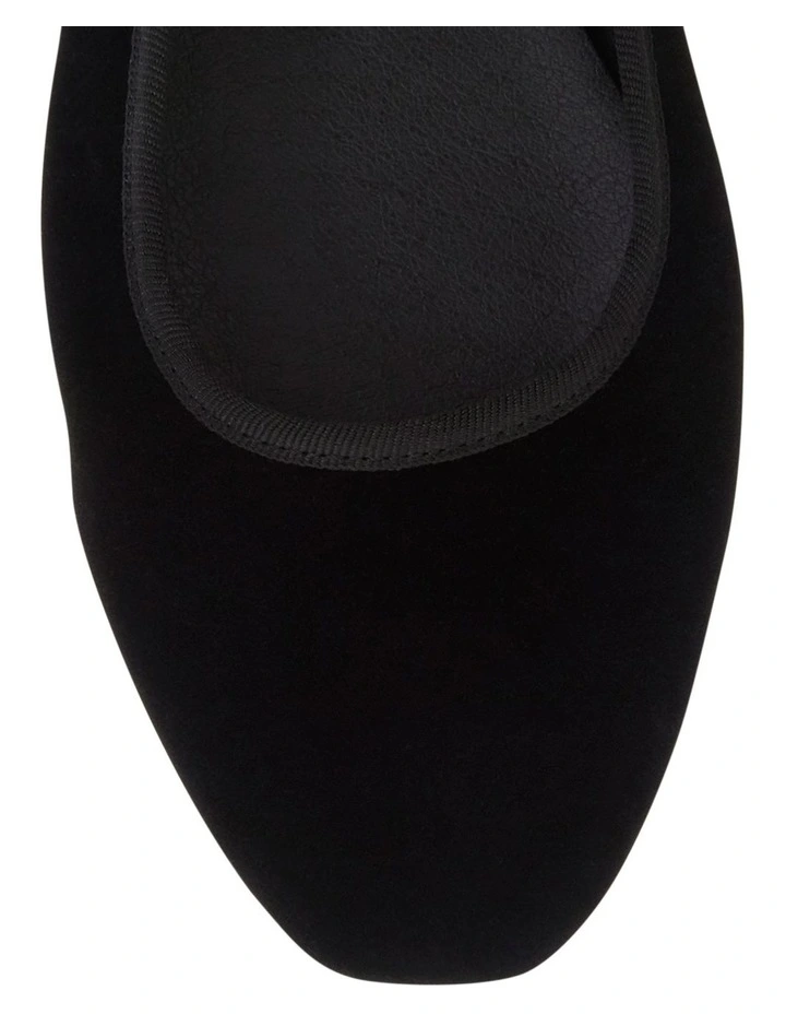 Romy Flat Shoes in Black Velvet image 4