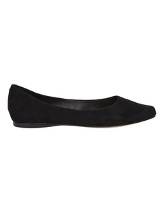 Joyce Flat Shoes in Black Micro