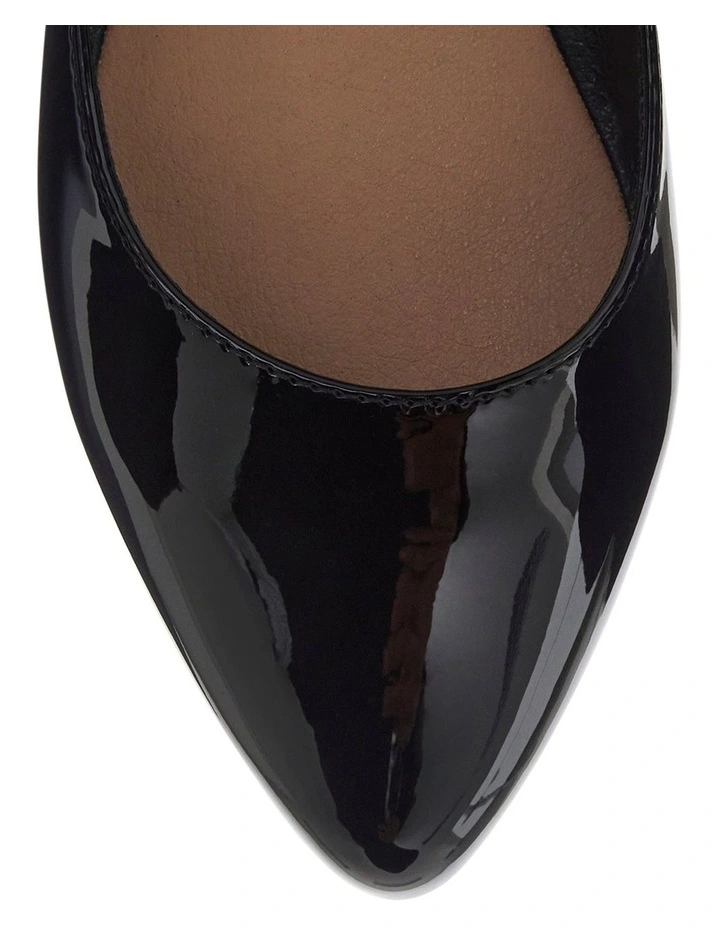Joyce Flat Shoes in Black Patent image 4