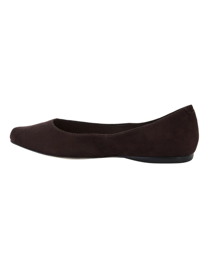 Joyce Flat Shoes in Chocolate Micro image 3
