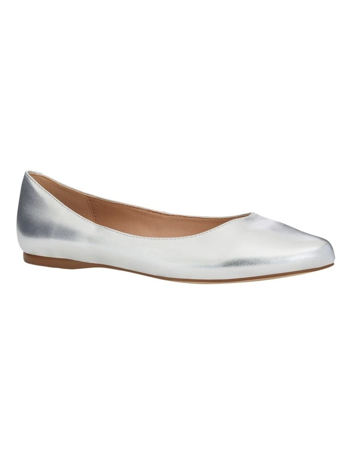 Joyce Flat Shoes in Silver image 2
