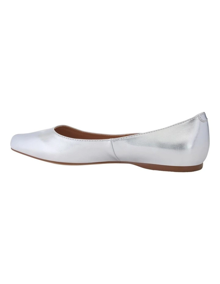 Joyce Flat Shoes in Silver image 3