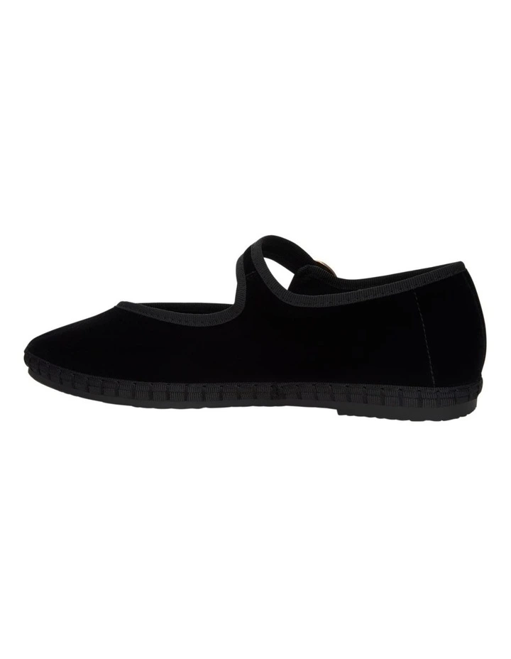 Sarina Flat Shoes in Black Velvet image 3