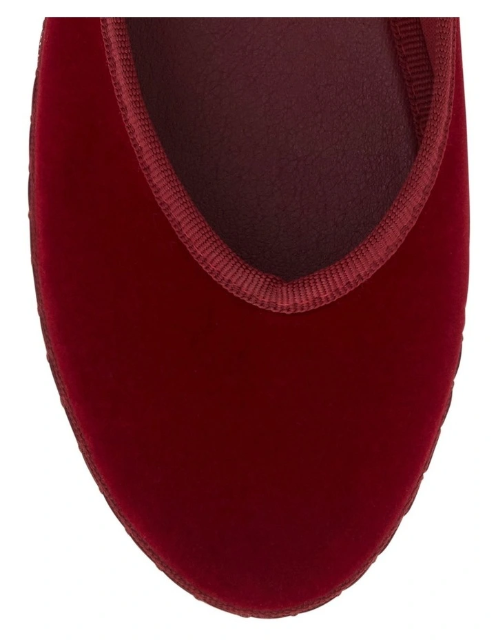 Sarina Flat Shoes in Wine Velvet image 4