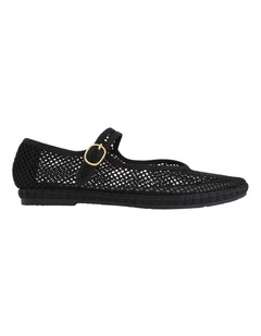 Sandra Flat Shoes in Black Mesh