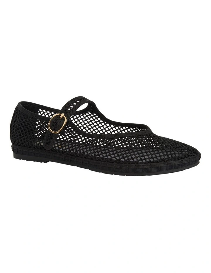 Sandra Flat Shoes in Black Mesh image 2
