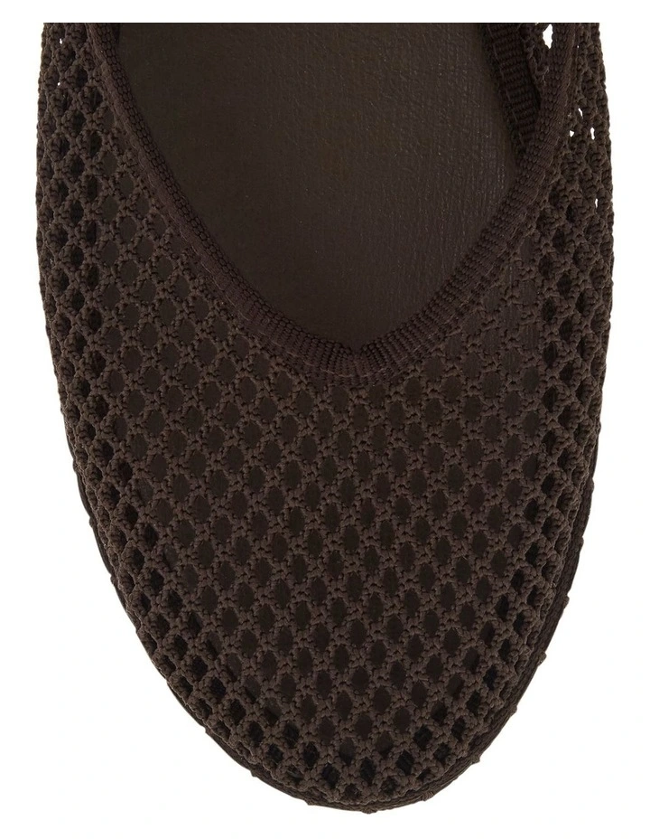 Sandra Flat Shoes in Chocolate Mesh image 4