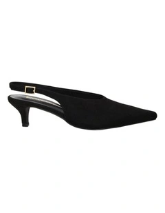 Simone Heeled Shoes in Black Micro
