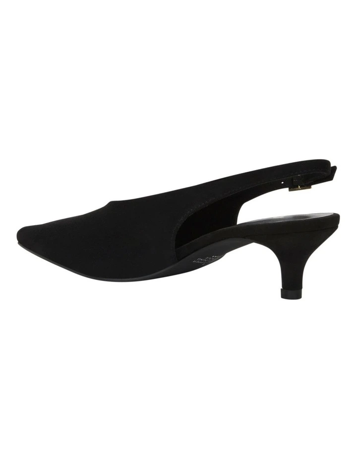 Simone Heeled Shoes in Black Micro image 3