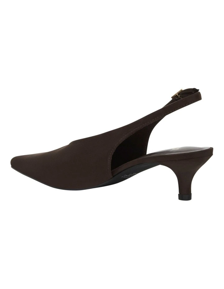 Simone Heeled Shoes in Chocolate Micro image 3