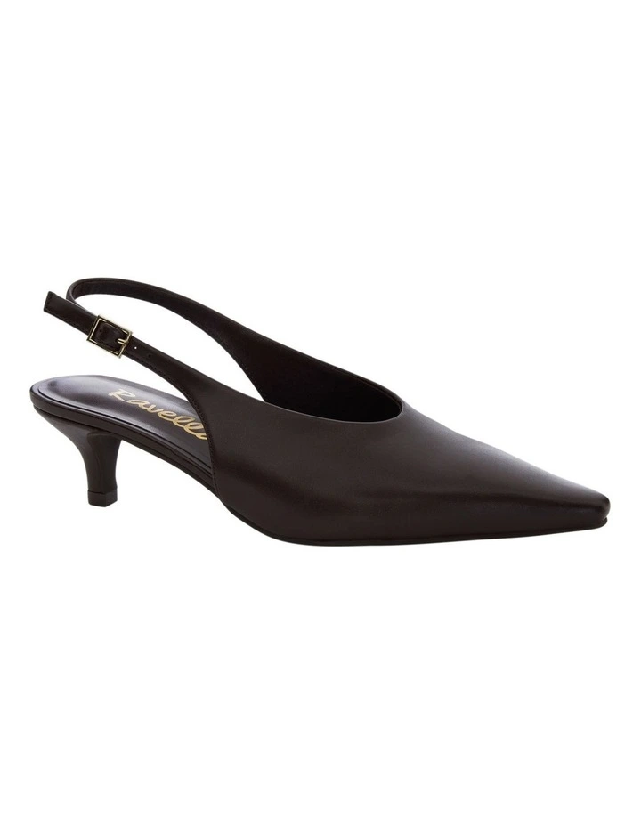 Simone Heeled Shoes in Chocolate image 2