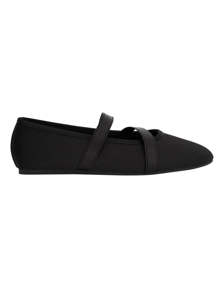Ryla Ballet Flats in Black Satin image 1