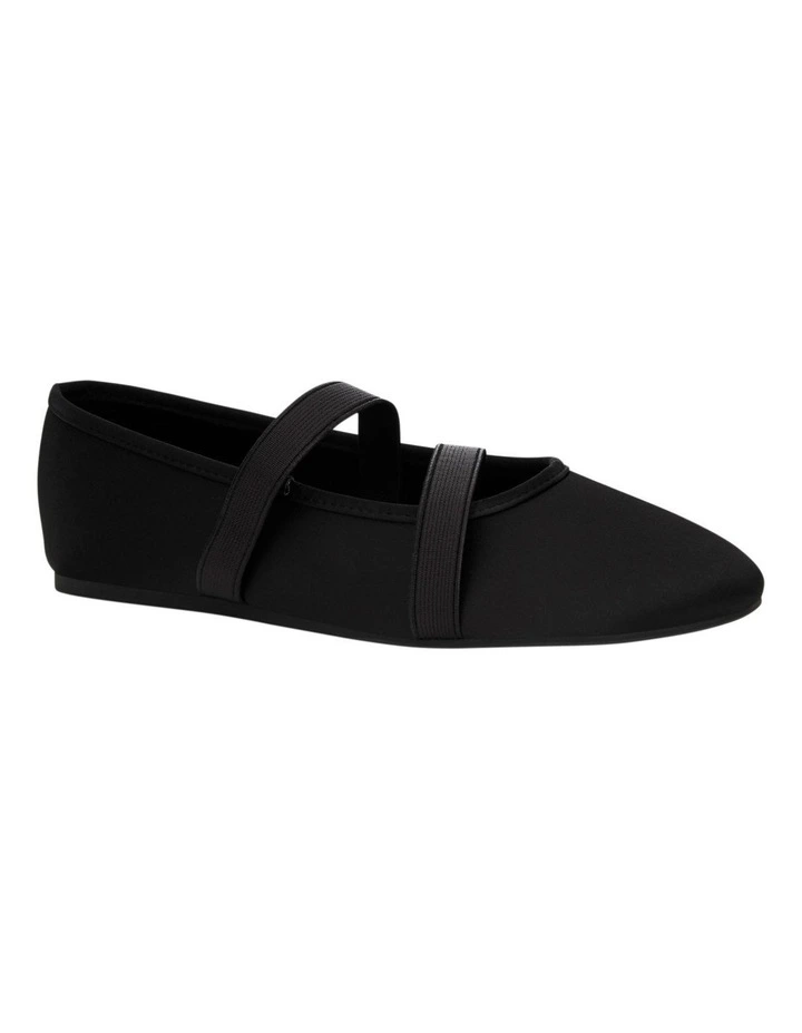 Ryla Ballet Flats in Black Satin image 2
