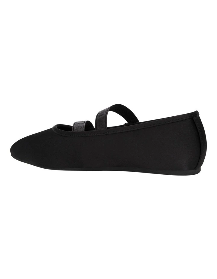 Ryla Ballet Flats in Black Satin image 3