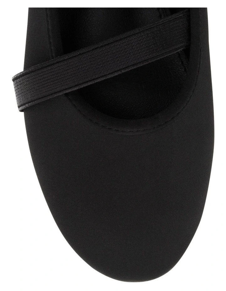 Ryla Ballet Flats in Black Satin image 4
