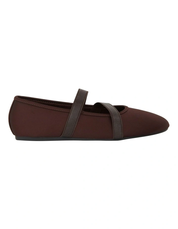 Ryla Ballet Flats in Chocolate Satin image 1