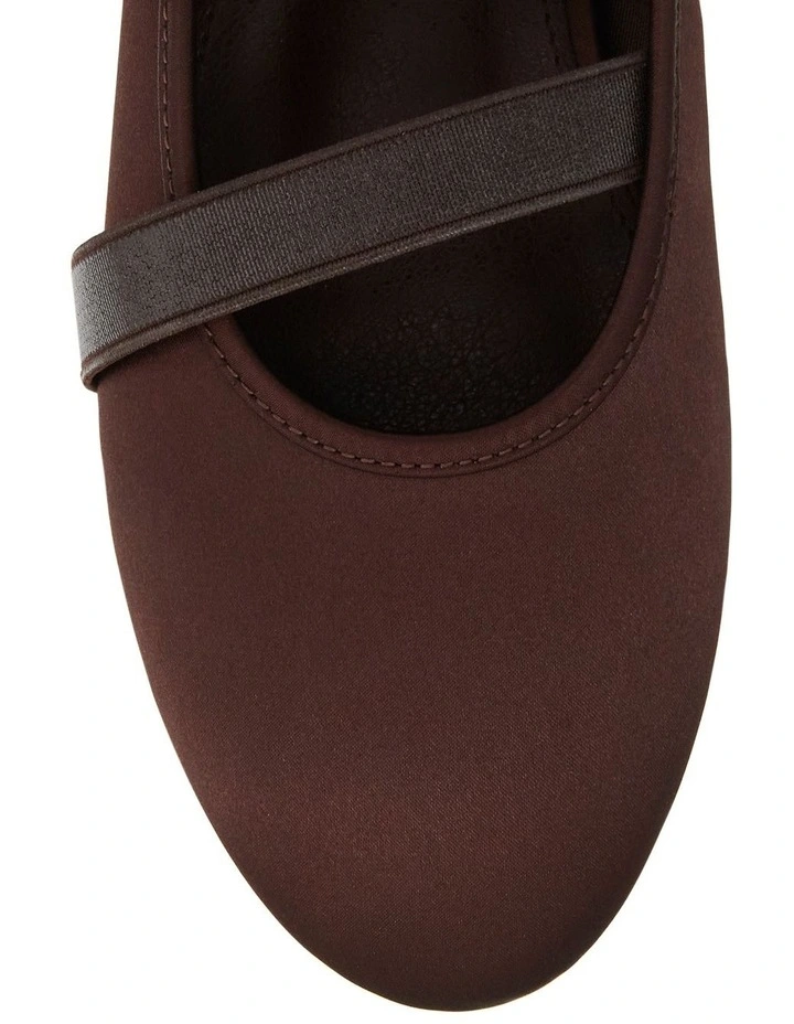 Ryla Ballet Flats in Chocolate Satin image 4