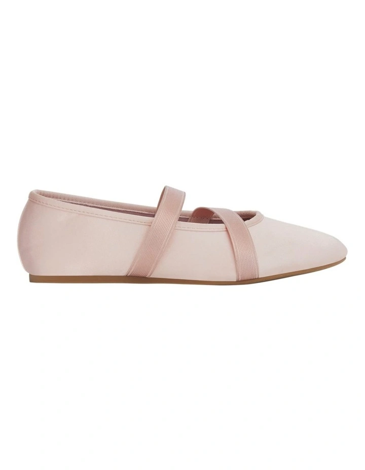 Ryla Ballet Flats in Pale Pink Satin image 1