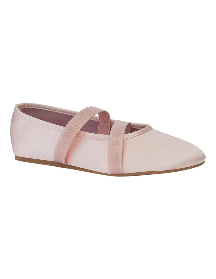 Ryla Ballet Flats in Pale Pink Satin image 2