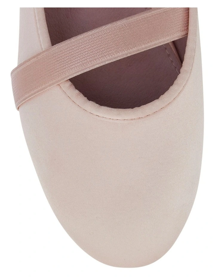 Ryla Ballet Flats in Pale Pink Satin image 4