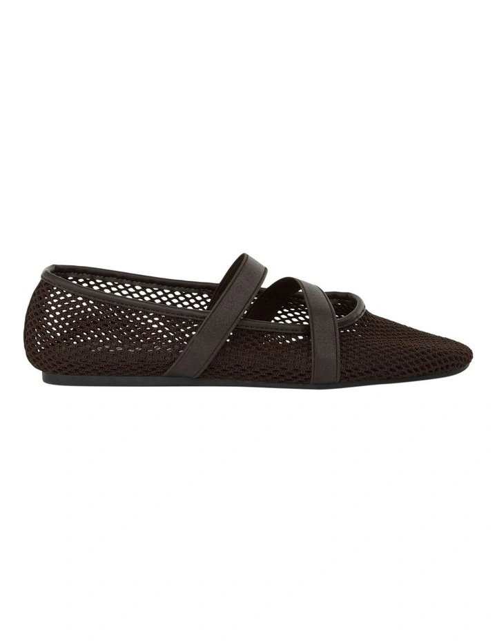 Rexa Ballet Flats in Chocolate Mesh image 1