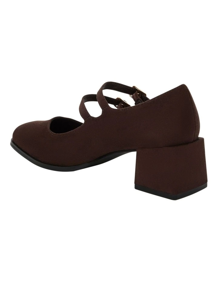 Metro Heeled Shoes in Chocolate Micro image 3