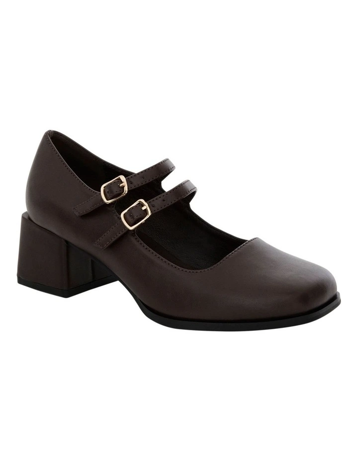 Metro Heeled Shoes in Chocolate image 2